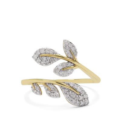 Diamonds Ring in 9K Gold 0.33cts