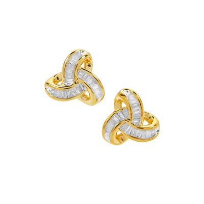 Diamonds Earrings in Gold Plated Sterling Silver 0.26ct