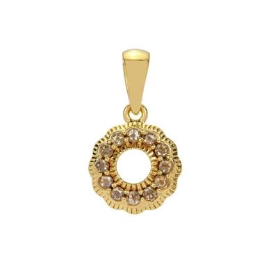 Diamonds Pendant in Gold Plated Sterling Silver 0.31ct