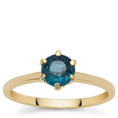 AAA Teal Kyanite Ring in 9K Gold 1cts
