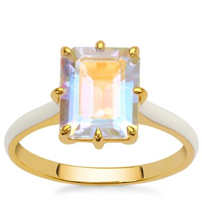 Mercury Mystic Topaz Ring in Gold Plated Sterling Silver 3.90cts