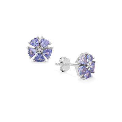 A Tanzanite Earrings in Sterling Silver 1cts