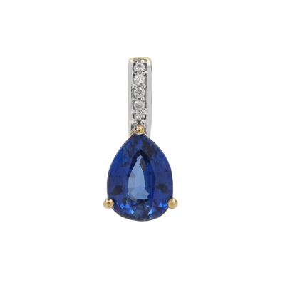 Nilamani Pendant with White Zircon in 9K Gold 1.45cts
