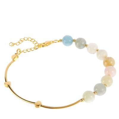 'Colours of Beryl' Gold Tone Sterling Silver Bracelet 32.80cts