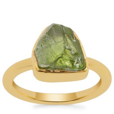 Suppatt Peridot Ring in Gold Plated Sterling Silver 7.83cts