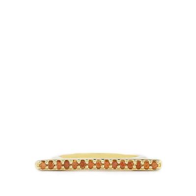 Champagne Zircon Bridge Maxi Stacking Ring in Gold Vermeil 0.33ct 