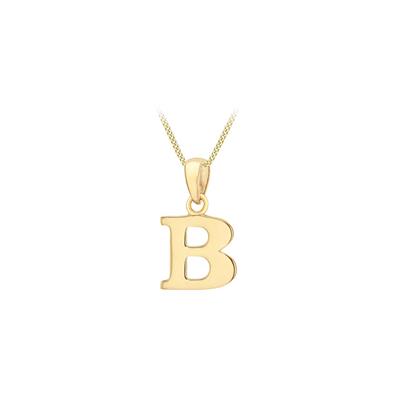 Letter 'B' Pendant in 9K Gold