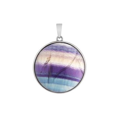 Rainbow Fluorite Pendant in Sterling Silver 66.5cts