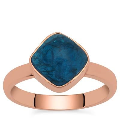 Neon Apatite Ring in Rose Gold Plated Sterling Silver 2.75cts