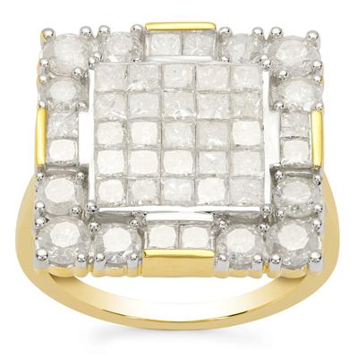 Diamonds Ring in 9K Gold 3cts