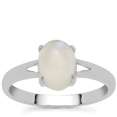 Rainbow Moonstone Ring in Sterling Silver 2cts