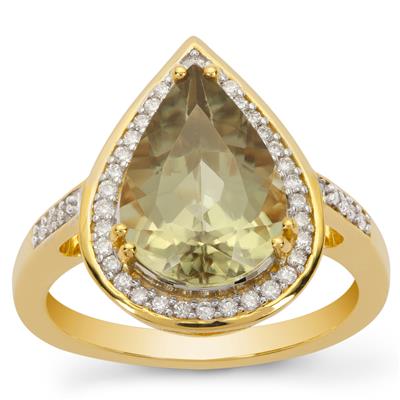 Csarite® Ring with Diamond in 18K Gold 4.27cts