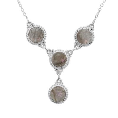 Labradorite Necklace in Sterling Silver 16.50cts