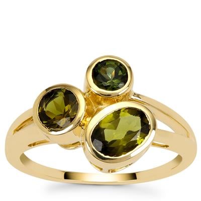 Congo Green Tourmaline Ring in 9K Gold 1.55cts