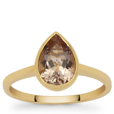 Peach Morganite Ring in 9K Gold 1.70cts