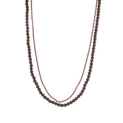 Rajasthan Garnet Necklace in Sterling Silver 199.82cts