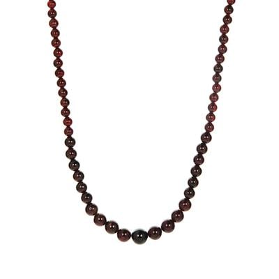 Red Garnet Graduated Necklace in Sterling Silver 180cts