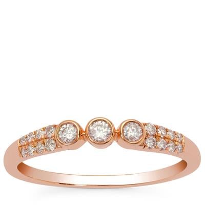 Pink Diamond Ring in 9K Rose Gold 0.27ct