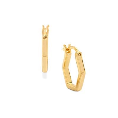 Molte Mini Hex Gold Plated Hoop Earrings 