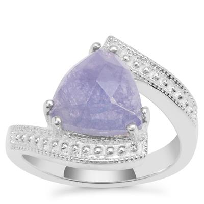 Rose Cut Tanzanite Ring in Sterling Silver 4.05cts