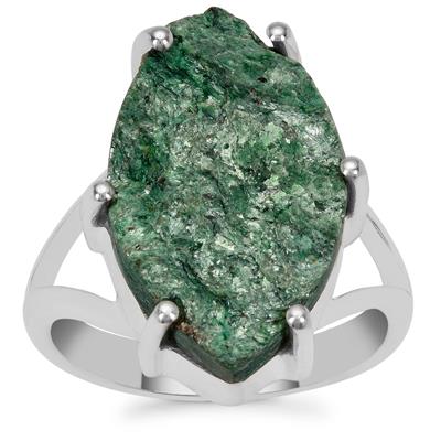 Fuchsite Drusy Ring in Sterling Silver 8.50cts