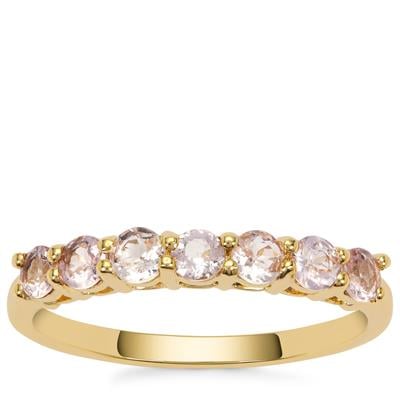 Imperial Pink Topaz Ring  in 9K Gold 0.80cts