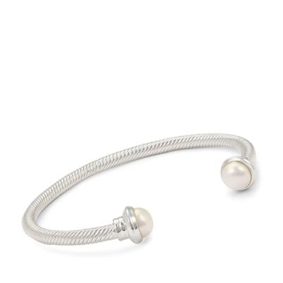 Freshwater Cultured Pearl Bangle in Sterling Silver (8mm)