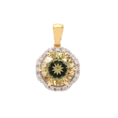 Csarite® Pendant with Diamonds in 18K Gold 4.57cts