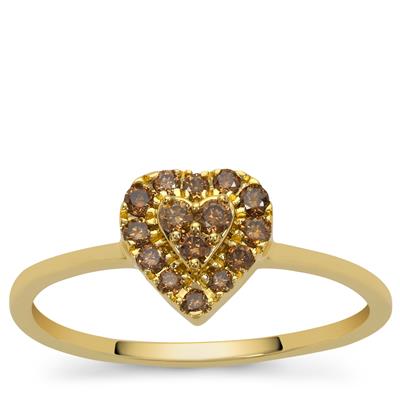 C8 Cocoa Diamond Ring in 9K Gold 0.26ct