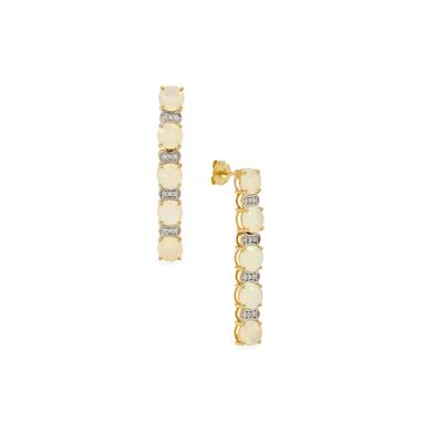 Rarities Gold-Plated Sterling Silver Gemstone Pavé Drop Earrings - 21160666