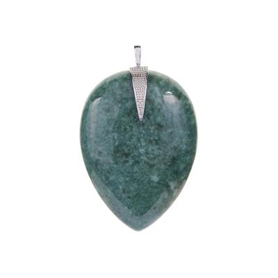 Type A Burmese Jade Pendant in Sterling Silver 195.50cts