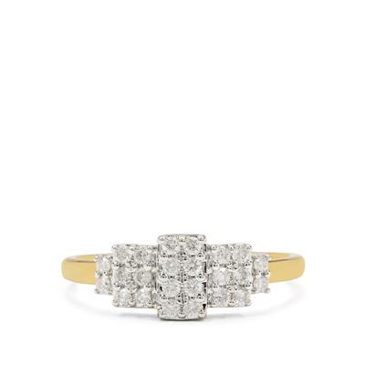 Canadian Diamonds Ring in 9K Gold 0.34cts