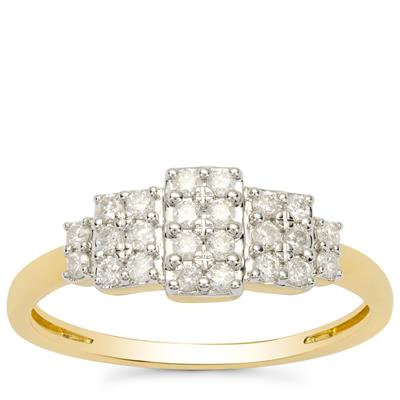 Canadian Diamonds Ring in 9K Gold 0.34cts