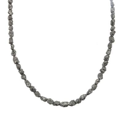 Black Diamonds Necklace in Sterling Silver 12cts