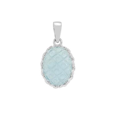 Alaotra Aquamarine Pendant in Sterling Silver 9.05cts