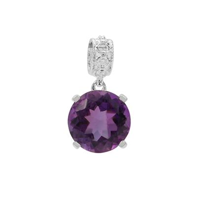 Tanzanian Amethyst Pendant in Sterling Silver 4cts
