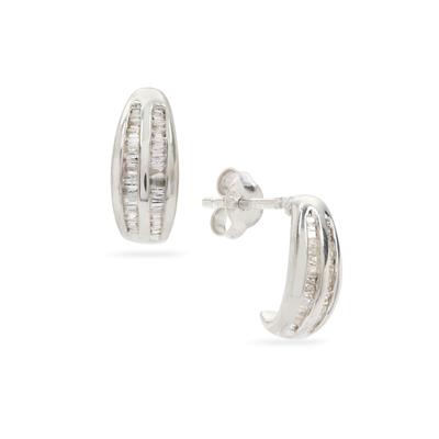 Diamonds Earrings in Sterling Silver 0.26cts