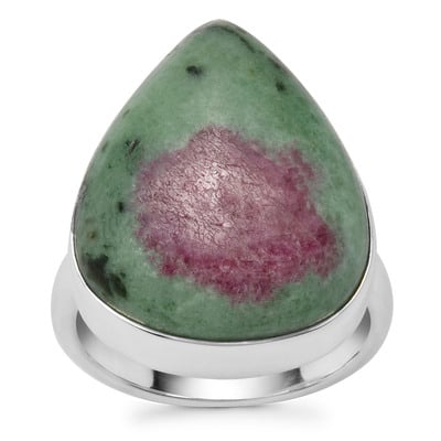 Ruby-Zoisite Ring in Sterling Silver 18.54cts