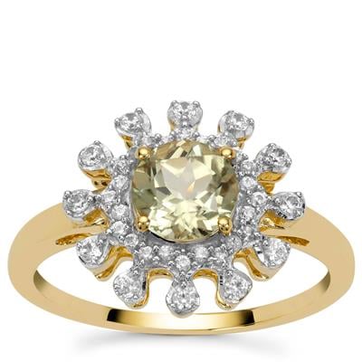 'Eugenie' Csarite® Ring with White Zircon in 9K Gold 1.30cts