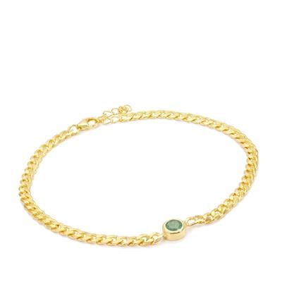 Emerald Bracelet in Gold Plated Sterling Silver 0.65ct