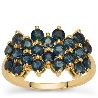 Natural Nigerian Blue Sapphire Ring  in 9K Gold 2.70cts