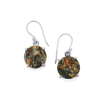 Astrophyllite Drusy Earrings in Sterling Silver 21cts