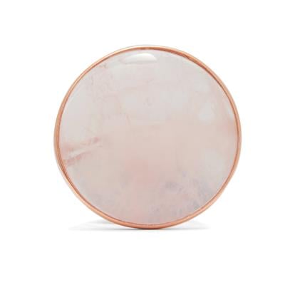 Rose Quartz Ring in Rose Gold Tone Sterling Silver 43.70cts 