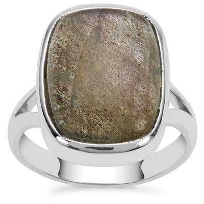Pink Flash Labradorite Ring in Sterling Silver 11cts