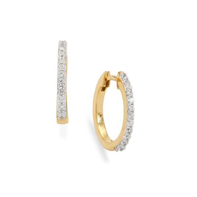 Molte Zircon Hoops Earrings in Gold Plated Sterling Silver 0.45ct