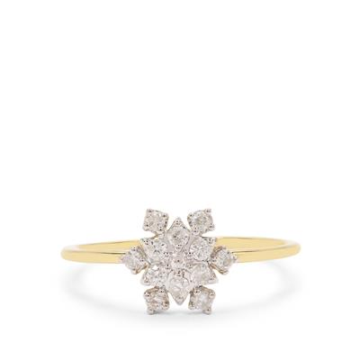 Canadian Diamond Ring in 9K Gold 0.26ct