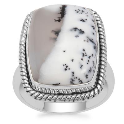 Dendrite Ring in Sterling Silver 10.31cts