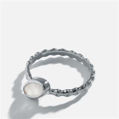 Allegra Rainbow Moonstone Ring in Sterling Silver 0.80ct