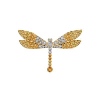 'The Diamantina Dragonfly' Pendant ATGW 1.85cts