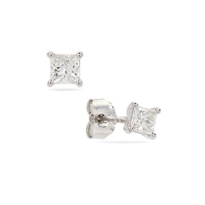 Diamond Earrings in 18K White Gold 0.49ct